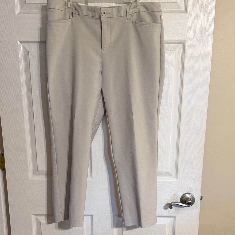 Christopher & Banks Women's Beige Dress Pants